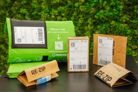 Bis zu 100 Versandzyklen: So sehen die ersten präsentierten wiederverwendbaren Verpackungen aus. 