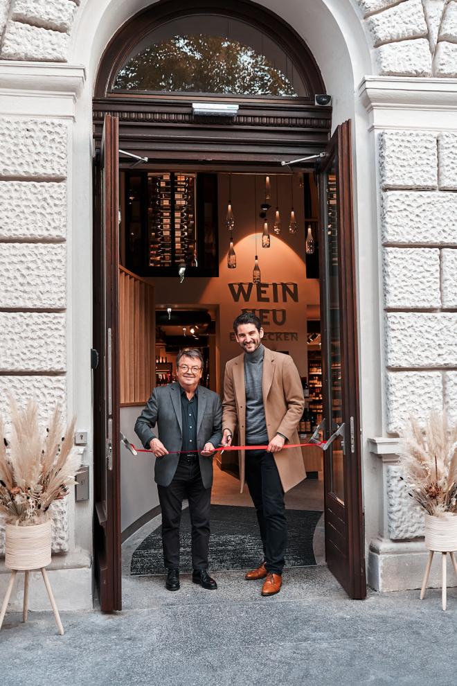 Wein & Co Geschäftsführer Willi Klinger (li.) und Hannes Scheufele.