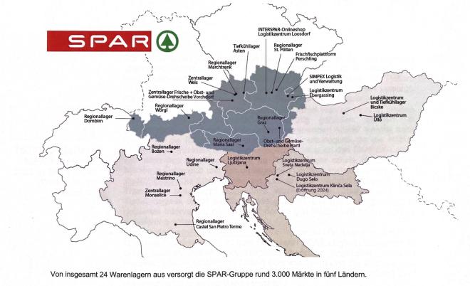 Spar Logistik in Österreich und den Ländern