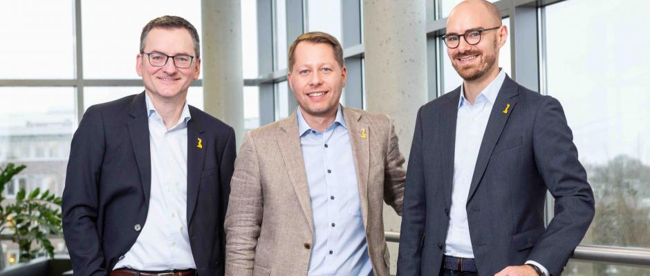 Das Geschäftsführer-Trio der Das Futterhaus-Unternehmensgruppe: v.l. Klaus Meyer-Kortenbach, Andreas Schulz und Kristof Eggerstedt
