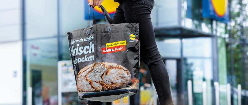 Lidl Österreich: Tragetaschen aus recycelten Altfolien