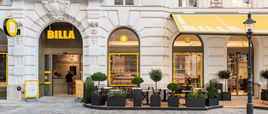 Billa: außergewöhnliches Shop Konzept in Wien 1