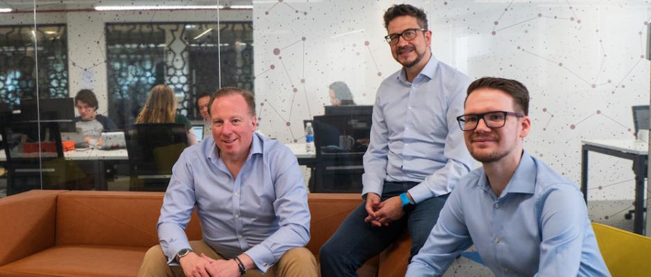 Das Team von Salamantex: Markus Pejacsevich (COO), Niall Murray (Director Business Development), René Pomassl (Gründer und CEO), v.l.n.r. 