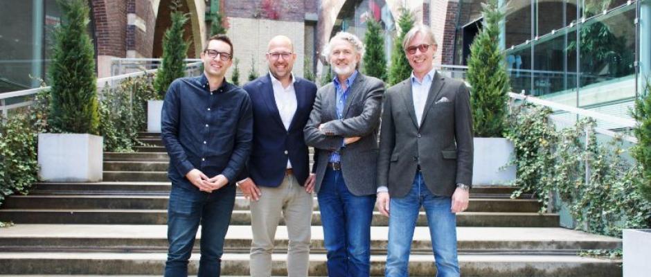 von links nach rechts: Oskar Edespong, CTO / Co-founder, Vertiseit; Johan Lind – CEO / Co-founder, Vertiseit ; Roland Grassberger - CEO / Co-founder, Grassfish; Alexander Korte - CFO / COO, Grassfish.