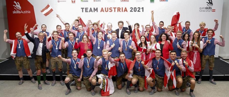 Rekord bei EuroSkills2021 in Graz: Team Austria holt 33 Medaillen