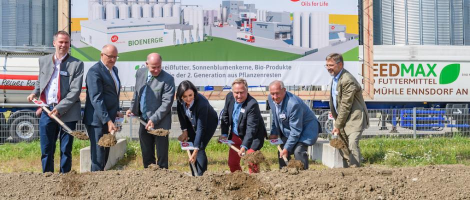 Spatenstich: VFI Oils for Life errichtet in Ennsdorf eine zweite Ölmühle und verdoppelt damit die Produktionskapazitäten für Pflanzenöle und Eiweiß-Futtermittel.