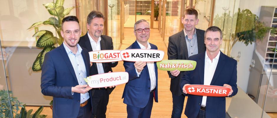Kastner Gruppe Management Team (v.li.): Rainer Neuwirth, Horst Moser, Christof Kastner, Andreas Blauensteiner und Herwig Gruber.
