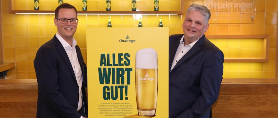 Die Ottakringer Brauerei setzt mit einer Werbekampagne ein Zeichen für die Wiener Gastronomie.