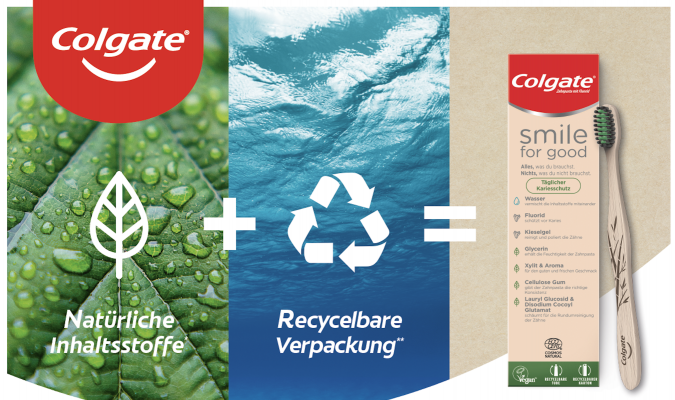 Colgate bringt erste komplette recyclebare Zahnpastatube auf den Markt.