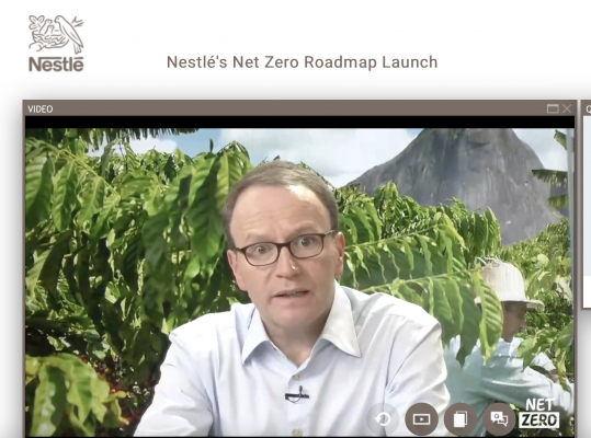 Nestlé CEO Mark Schneider bei der virtuellen Konferenz