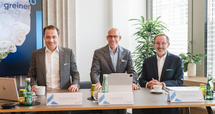 Greiner Führungsteam: v.li.: Manfred Stahnke, COO; Axel Kühner, CEO; Hannes Moser, CFO.