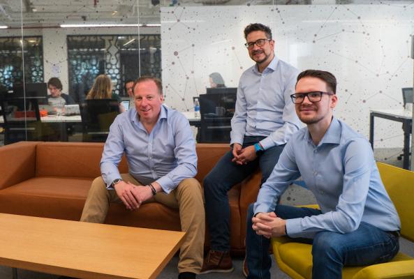 Das Team von Salamantex: Markus Pejacsevich (COO), Niall Murray (Director Business Development), René Pomassl (Gründer und CEO), v.l.n.r. 