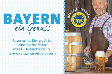 Bayerisches Bier g.g.A. ist eine von über 50 bayerischen Spezialitäten mit EU-Herkunftsschutz