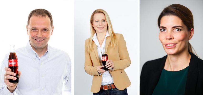 Coca-Cola Österreich Komunikations- und Marketing Team: Philipp Bodzenta, Petra Burger und Katharina Rößl