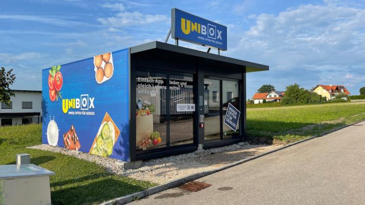 Unibox, einer der ersten unbemannten Stores in Österreich