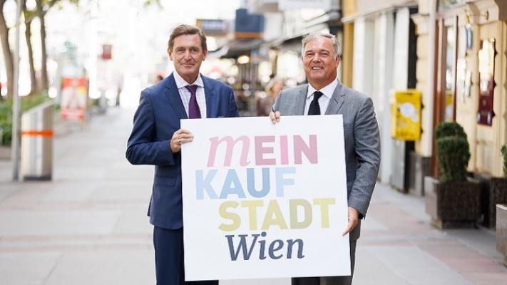 Lebendige Nahversorgung bringt mehr Lebensqualität: Wien Wirtschaftsstadtrat Peter Hanke (li.) und Wirtschaftskammer Wien-Präsident Walter Ruck.