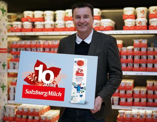Andreas Gasteiger, Geschäftsführer SalzburgMilch feiert 10 Jahre mit der Marke.