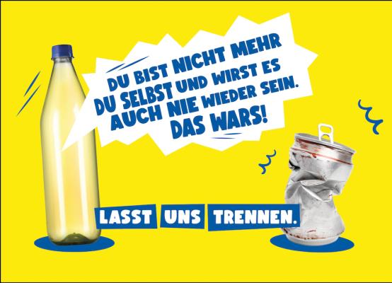 ALPLA informiert mit der österreichweiten Kampagne „Lasst uns trennen“ über die Vorteile von PET.
